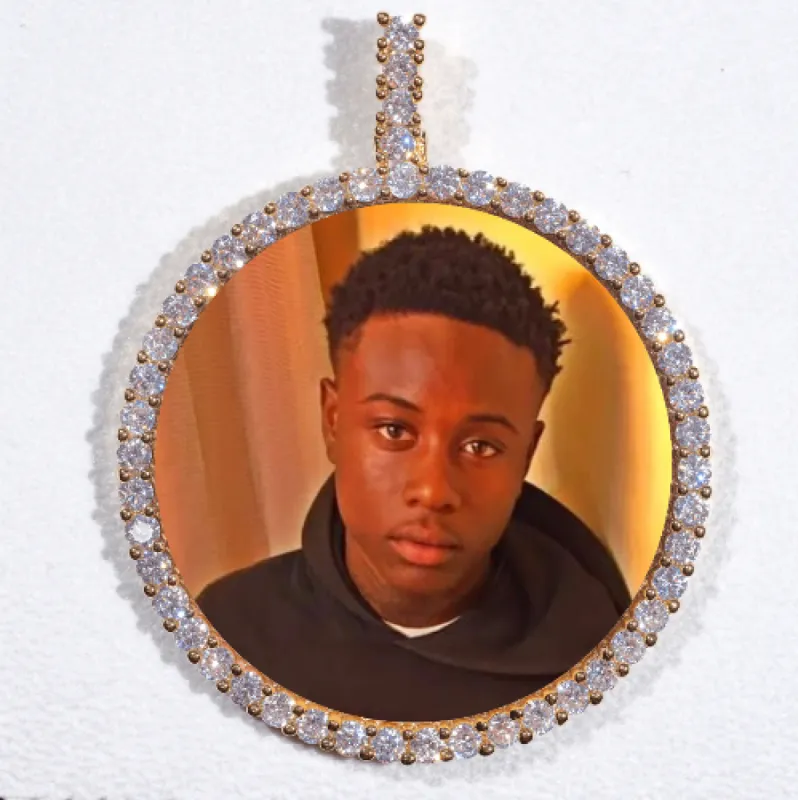 LARGE 3D CIRCLE CUSTOM PICTURE PENDANT sold by The GUU Shop
