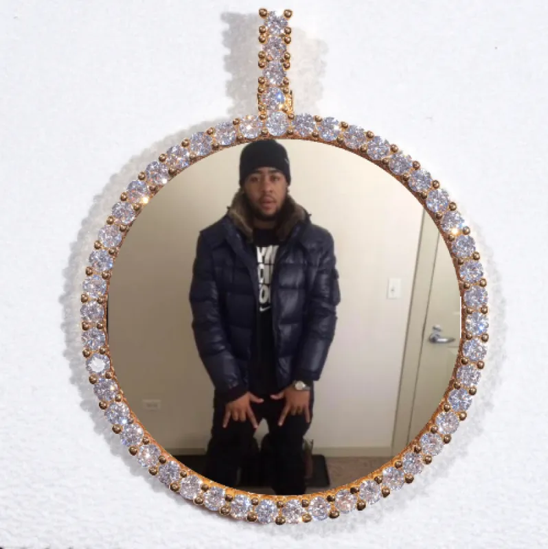 LARGE 3D CIRCLE CUSTOM PICTURE PENDANT sold by The GUU Shop