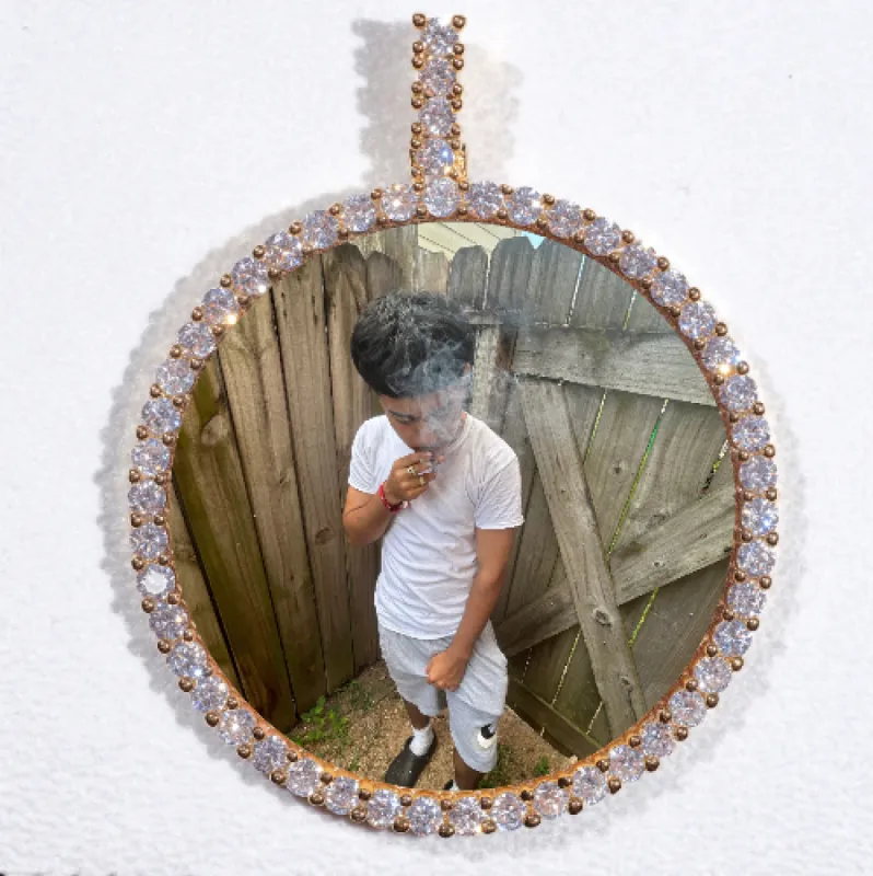 LARGE 3D CIRCLE CUSTOM PICTURE PENDANT sold by The GUU Shop