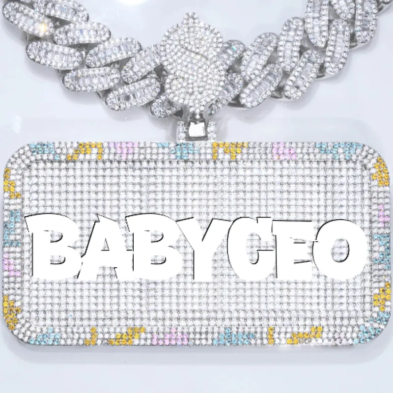 CUSTOM LETTER NECKLACE 3D COLORFUL SQUARE sold by The GUU Shop