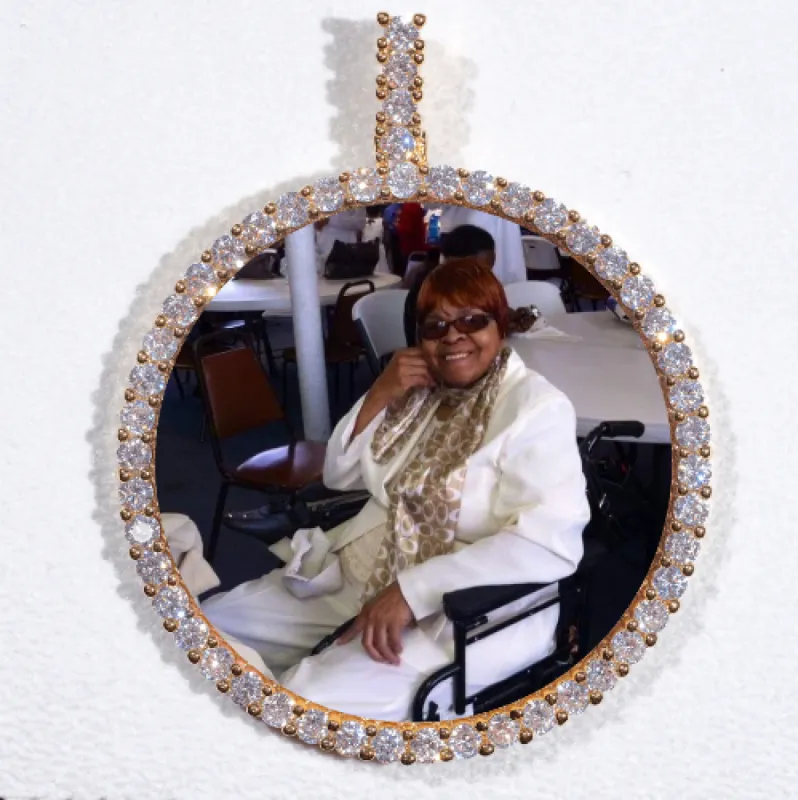 LARGE 3D CIRCLE CUSTOM PICTURE PENDANT sold by The GUU Shop