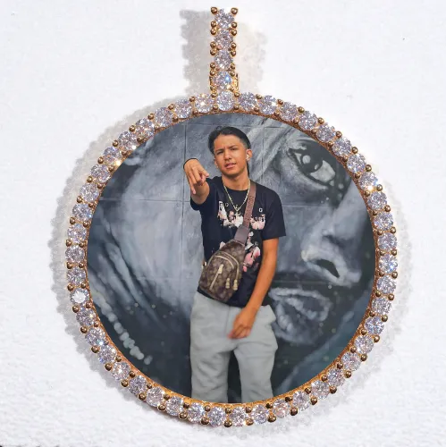 LARGE 3D CIRCLE CUSTOM PICTURE PENDANT sold by The GUU Shop