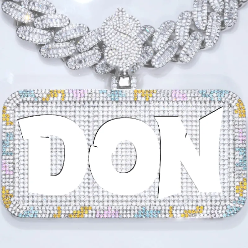 CUSTOM LETTER NECKLACE 3D COLORFUL SQUARE sold by The GUU Shop