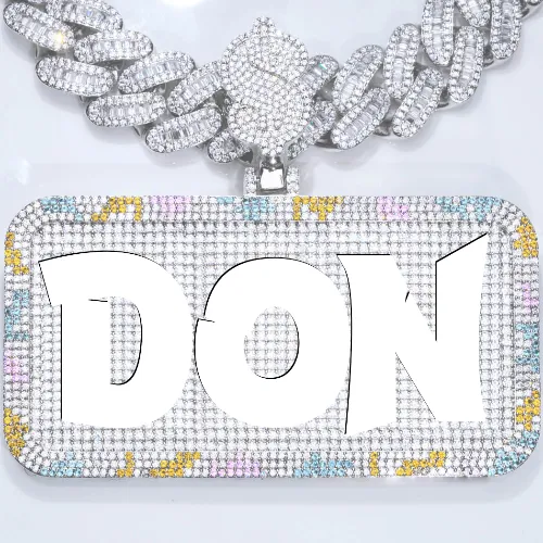 CUSTOM LETTER NECKLACE 3D COLORFUL SQUARE sold by The GUU Shop