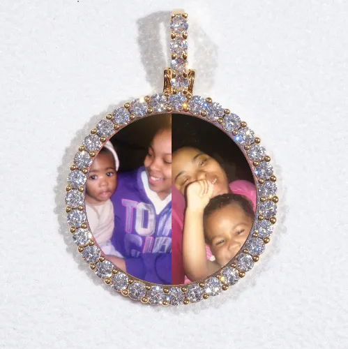 3D CIRCLE CUSTOM PICTURE PENDANT SMALL SIZE sold by The GUU Shop