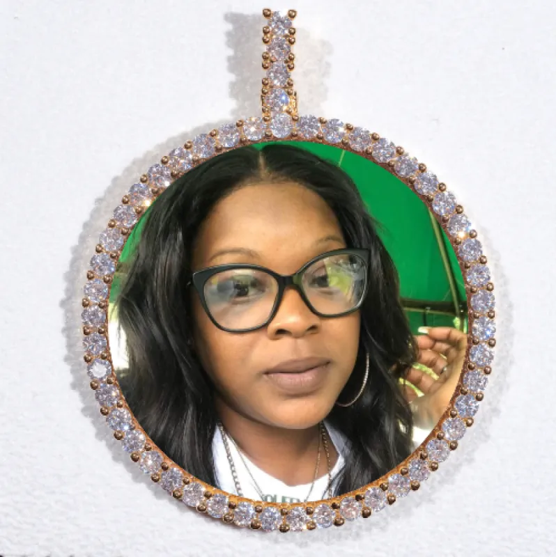 LARGE 3D CIRCLE CUSTOM PICTURE PENDANT sold by The GUU Shop