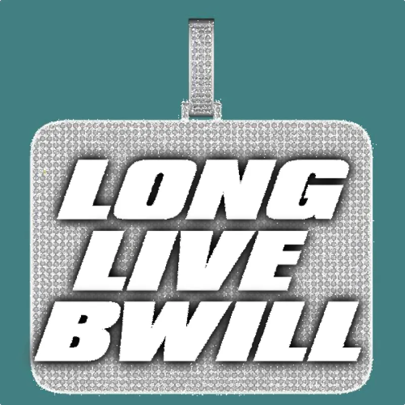 CUSTOM LETTER NECKLACE 3D BIG SQUARE sold by The GUU Shop