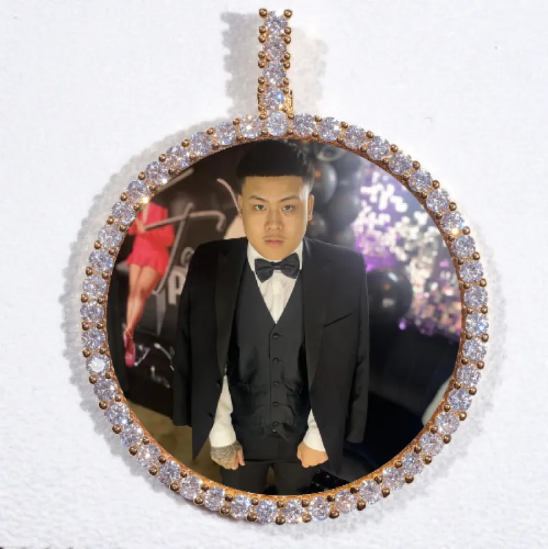 LARGE 3D CIRCLE CUSTOM PICTURE PENDANT sold by The GUU Shop