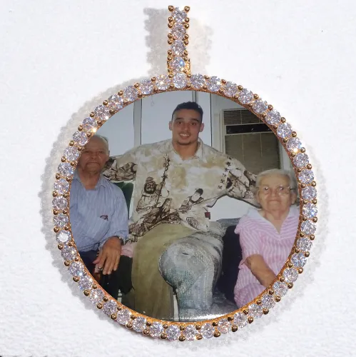 LARGE 3D CIRCLE CUSTOM PICTURE PENDANT sold by The GUU Shop