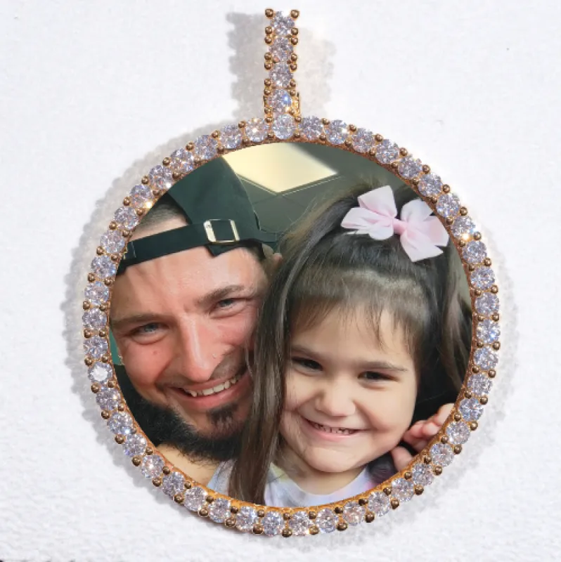 LARGE 3D CIRCLE CUSTOM PICTURE PENDANT sold by The GUU Shop