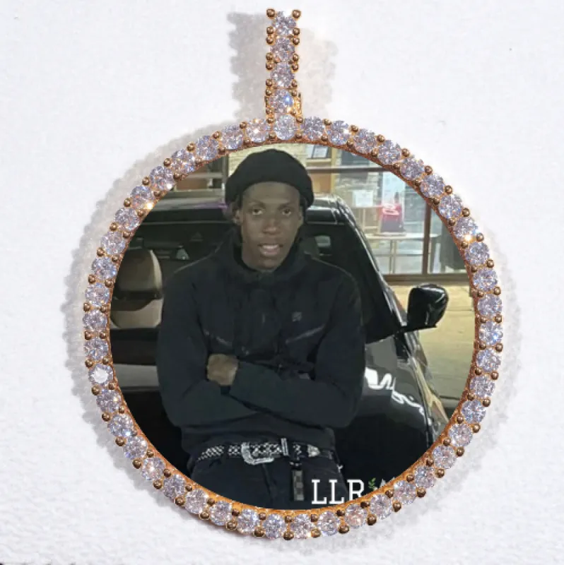 LARGE 3D CIRCLE CUSTOM PICTURE PENDANT sold by The GUU Shop