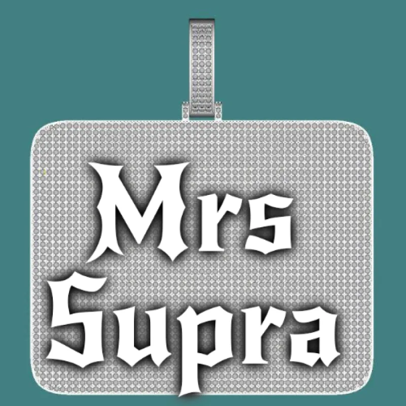 CUSTOM LETTER NECKLACE 3D BIG SQUARE sold by The GUU Shop