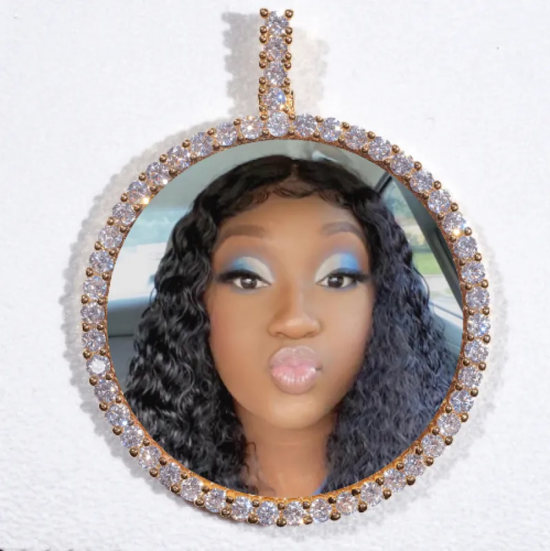 LARGE 3D CIRCLE CUSTOM PICTURE PENDANT sold by The GUU Shop