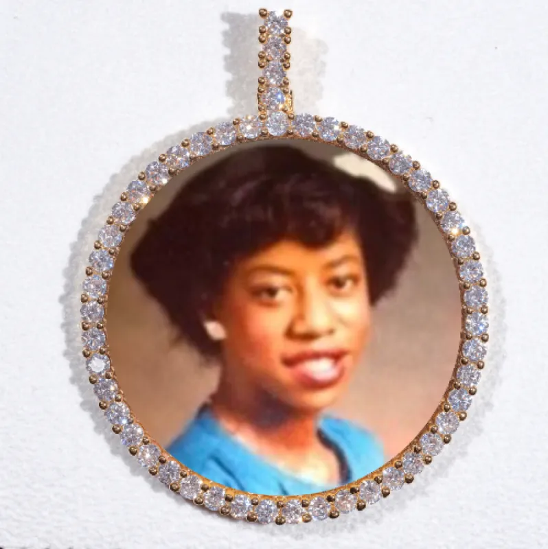 LARGE 3D CIRCLE CUSTOM PICTURE PENDANT sold by The GUU Shop