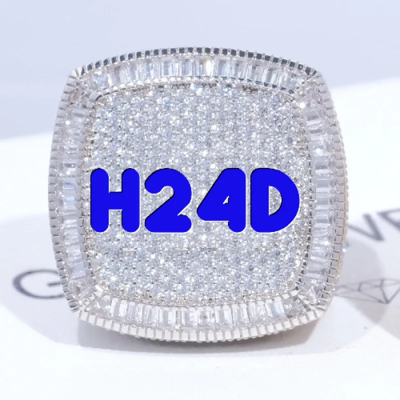 CUSTOM LETTER 3D ICED RING sold by The GUU Shop