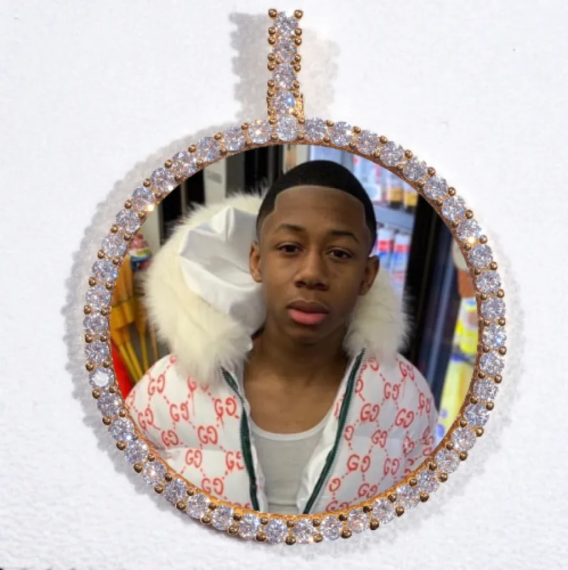 LARGE 3D CIRCLE CUSTOM PICTURE PENDANT sold by The GUU Shop