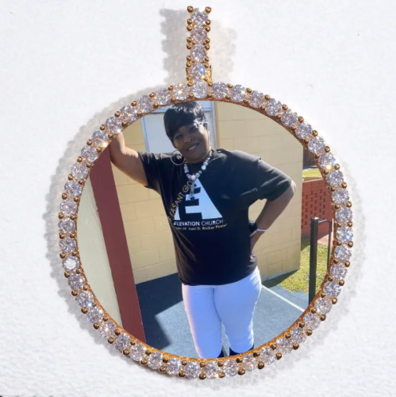 LARGE 3D CIRCLE CUSTOM PICTURE PENDANT sold by The GUU Shop