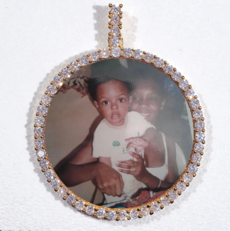LARGE 3D CIRCLE CUSTOM PICTURE PENDANT sold by The GUU Shop