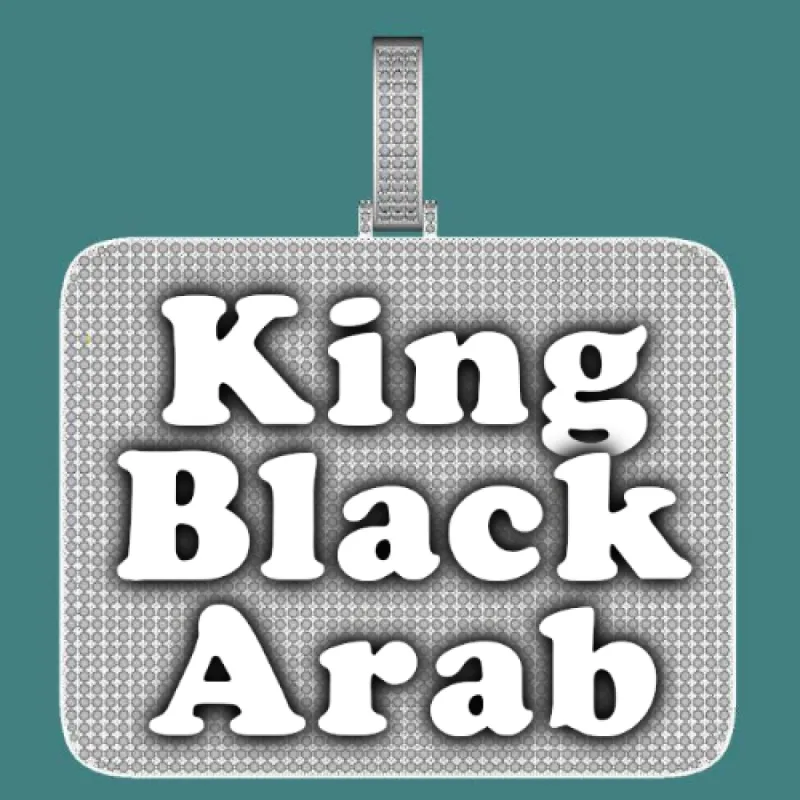 CUSTOM LETTER NECKLACE 3D BIG SQUARE sold by The GUU Shop