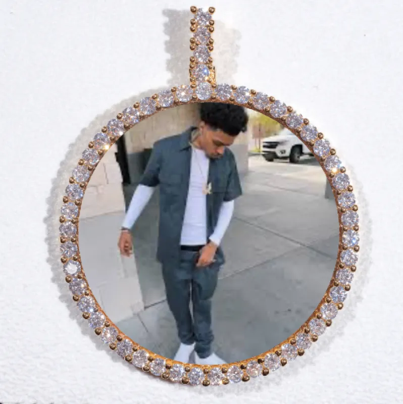 LARGE 3D CIRCLE CUSTOM PICTURE PENDANT sold by The GUU Shop