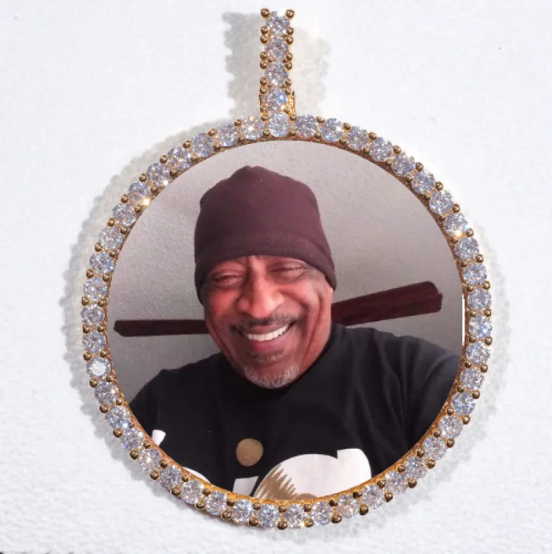 LARGE 3D CIRCLE CUSTOM PICTURE PENDANT sold by The GUU Shop