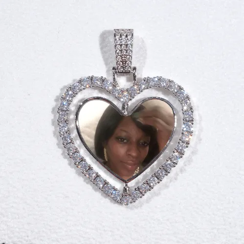 3D Spinning 2-Faced Heart Custom Picture Pendant sold by The GUU Shop