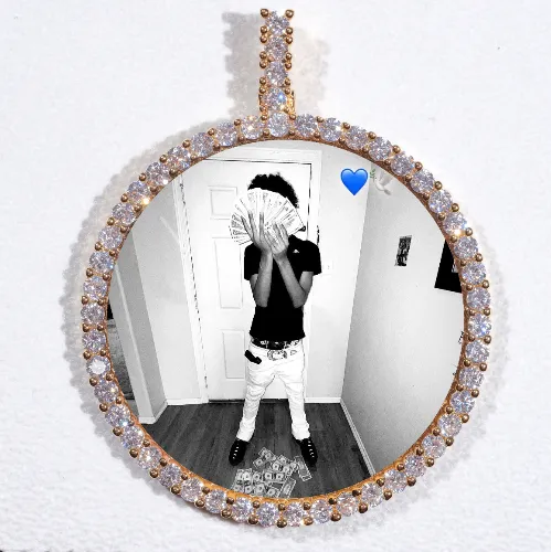 LARGE 3D CIRCLE CUSTOM PICTURE PENDANT sold by The GUU Shop