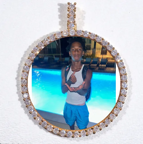 LARGE 3D CIRCLE CUSTOM PICTURE PENDANT sold by The GUU Shop