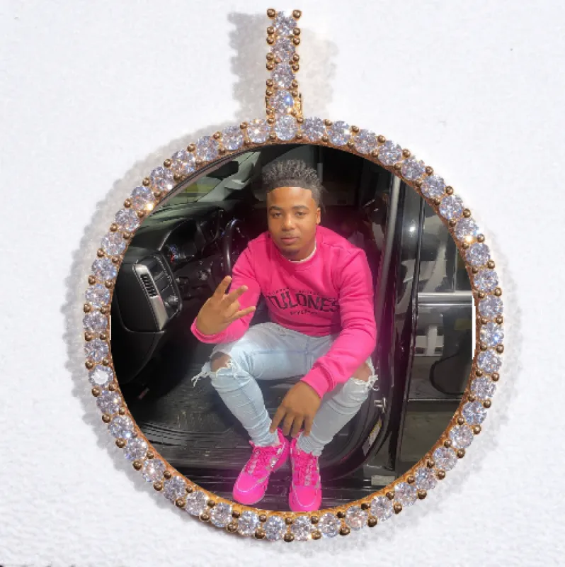 LARGE 3D CIRCLE CUSTOM PICTURE PENDANT sold by The GUU Shop