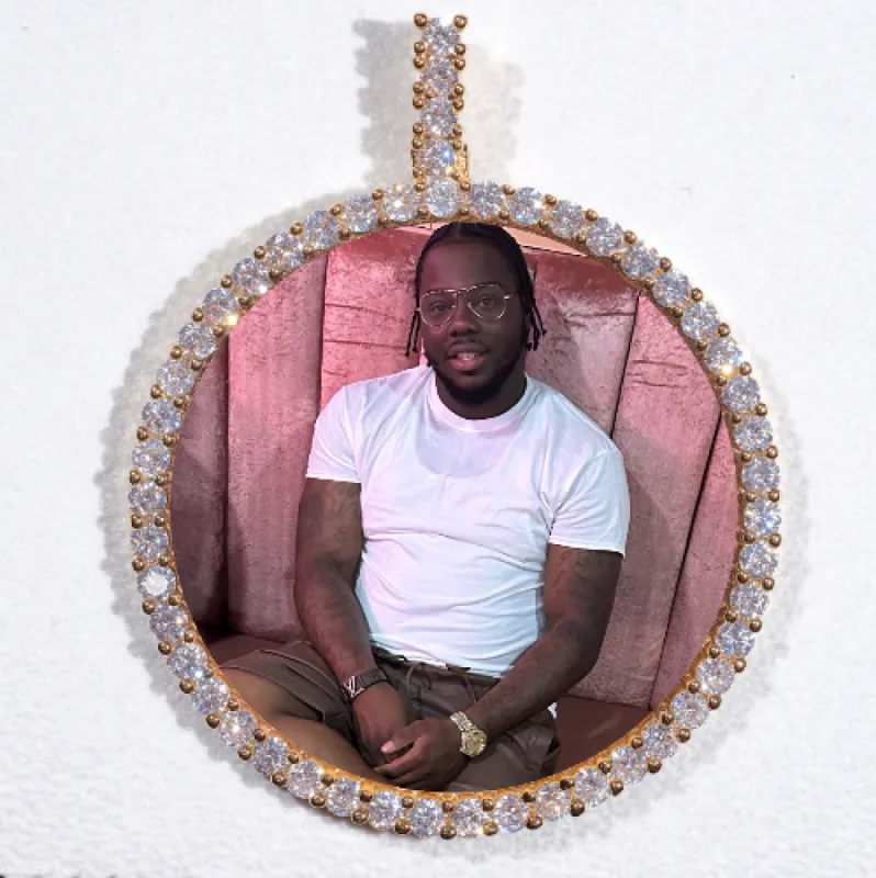 LARGE 3D CIRCLE CUSTOM PICTURE PENDANT sold by The GUU Shop