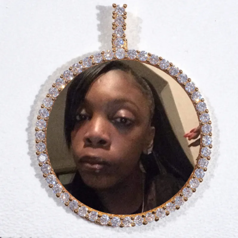 LARGE 3D CIRCLE CUSTOM PICTURE PENDANT sold by The GUU Shop