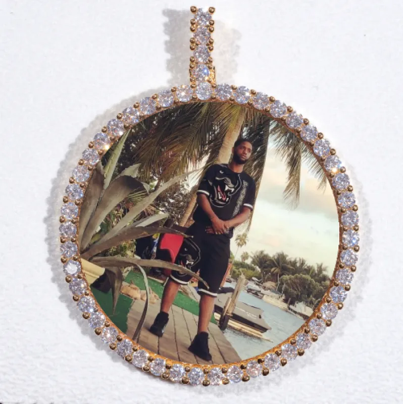 LARGE 3D CIRCLE CUSTOM PICTURE PENDANT sold by The GUU Shop