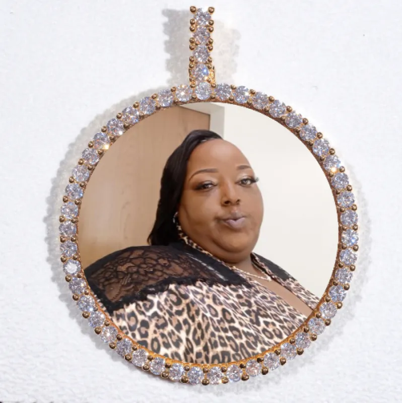 LARGE 3D CIRCLE CUSTOM PICTURE PENDANT sold by The GUU Shop