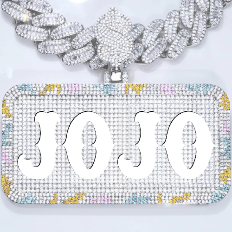 CUSTOM LETTER NECKLACE 3D COLORFUL SQUARE sold by The GUU Shop