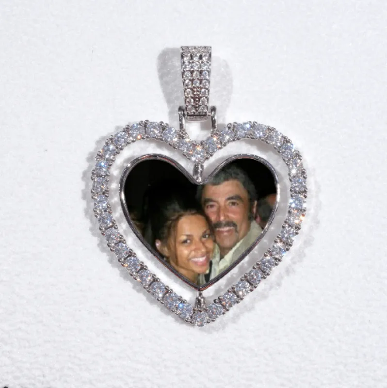 3D Spinning 2-Faced Heart Custom Picture Pendant sold by The GUU Shop