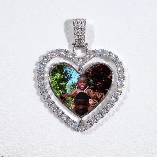 3D Spinning 2-Faced Heart Custom Picture Pendant sold by The GUU Shop