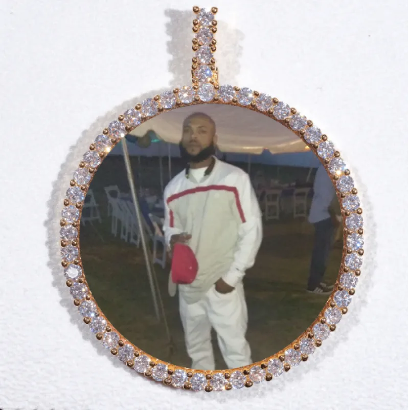 LARGE 3D CIRCLE CUSTOM PICTURE PENDANT sold by The GUU Shop