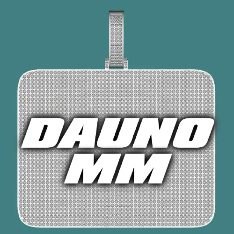 CUSTOM LETTER NECKLACE 3D BIG SQUARE sold by The GUU Shop