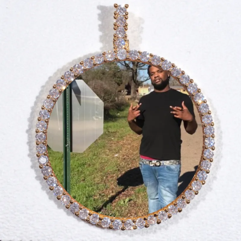 LARGE 3D CIRCLE CUSTOM PICTURE PENDANT sold by The GUU Shop