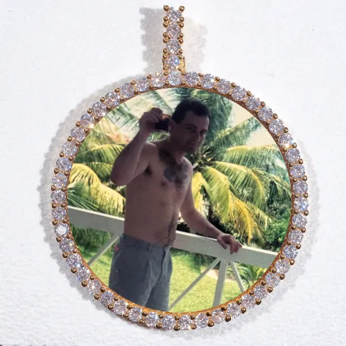 LARGE 3D CIRCLE CUSTOM PICTURE PENDANT sold by The GUU Shop