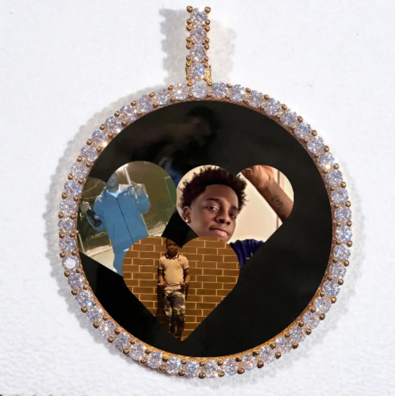 LARGE 3D CIRCLE CUSTOM PICTURE PENDANT sold by The GUU Shop