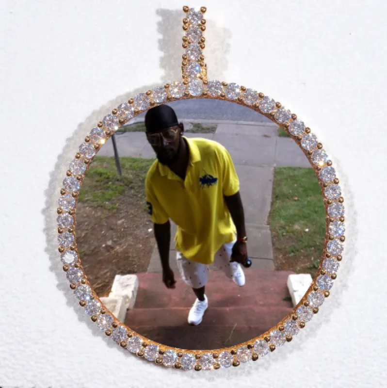 LARGE 3D CIRCLE CUSTOM PICTURE PENDANT sold by The GUU Shop