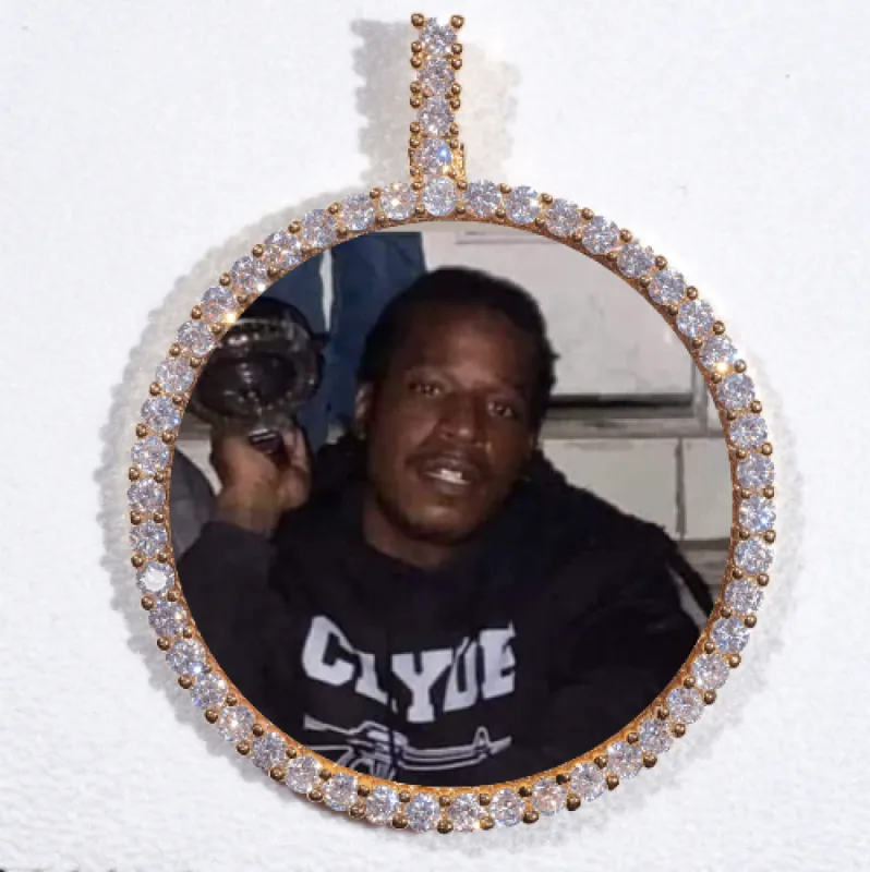 LARGE 3D CIRCLE CUSTOM PICTURE PENDANT sold by The GUU Shop