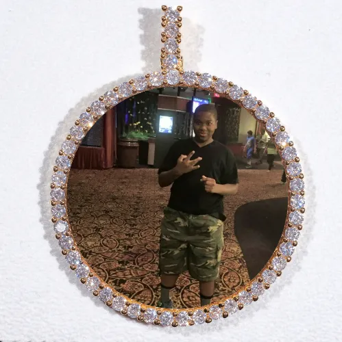 LARGE 3D CIRCLE CUSTOM PICTURE PENDANT sold by The GUU Shop