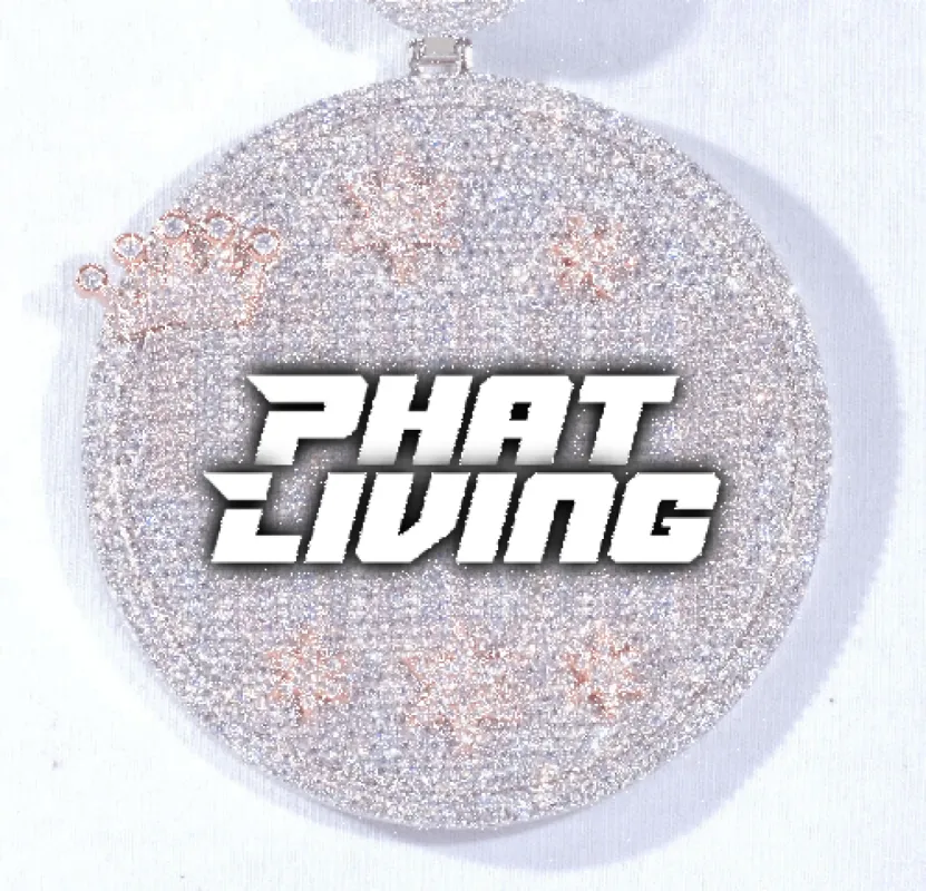 CUSTOM LETTER NECKLACE 3D BIG CROWN DISC sold by The GUU Shop