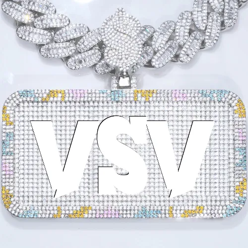 CUSTOM LETTER NECKLACE 3D COLORFUL SQUARE sold by The GUU Shop