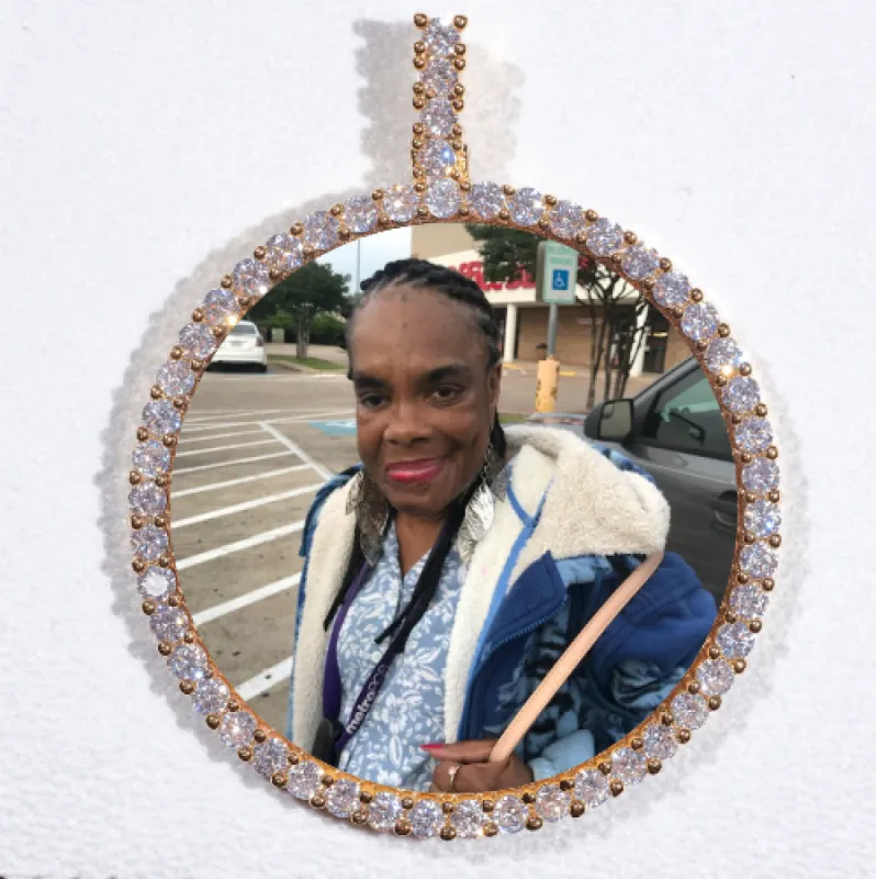 LARGE 3D CIRCLE CUSTOM PICTURE PENDANT sold by The GUU Shop