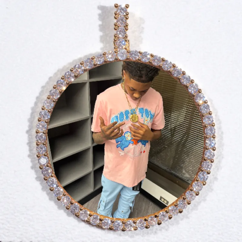LARGE 3D CIRCLE CUSTOM PICTURE PENDANT sold by The GUU Shop