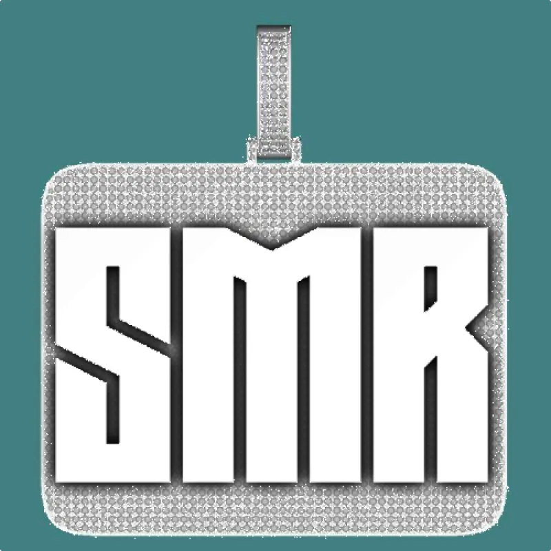 CUSTOM LETTER NECKLACE 3D BIG SQUARE sold by The GUU Shop