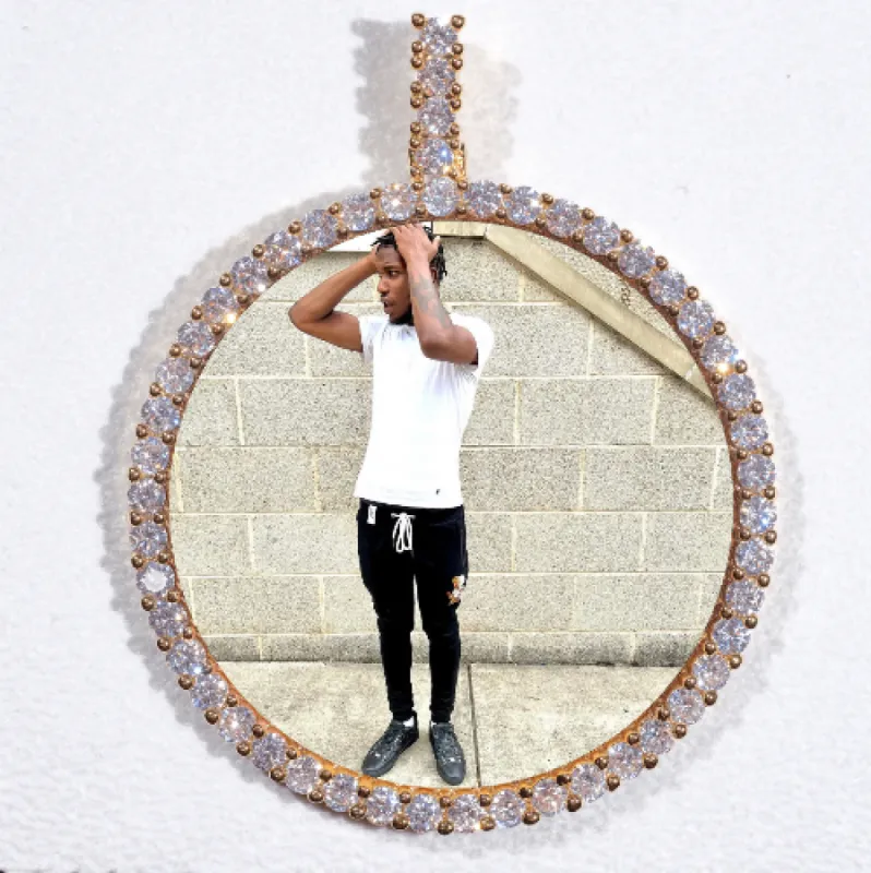 LARGE 3D CIRCLE CUSTOM PICTURE PENDANT sold by The GUU Shop